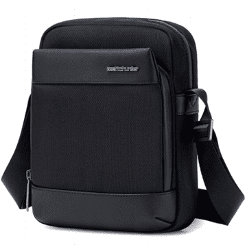 shumee Moška črna torba za čez ramo, mestna torba, vodoodporna, poslovna, elegantna, funkcionalna, 3,4 l, Arctic Hunter K00679Black