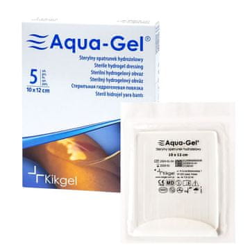 shumee Sterilni hidrogelni povoj Aqua-gel 10 cm x 12 cm za zdravljenje ran in opeklin 5 kosov