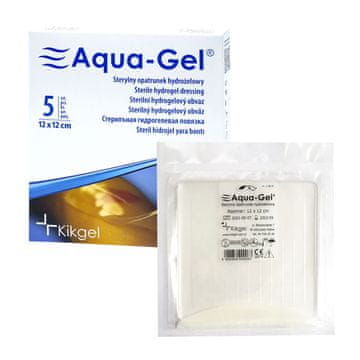 shumee Sterilni hidrogelni povoj Aqua-gel 12 cm x 12 cm za zdravljenje ran in opeklin 5 kosov