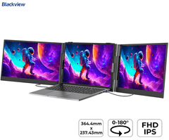Blackview DCM8 dvojni zaslon / monitor za prenosnik, 39cm (15.3), FullHD, 60Hz, IPS, črn