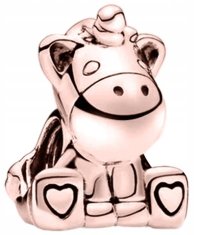 shumee Pozlačen obesek s samorogovo pravljico Srce samorogovega konja SREBRO 925