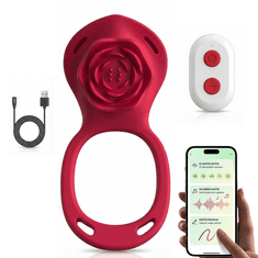 Bodybite Nosljivi vibrator Rose za ženske – aplikacija Couples Connect + daljinski upravljalnik, stimulacija klitorisa brez uporabe rok, igra na daljavo, silikon, varen za telo, diskretna embalaža | AMORA