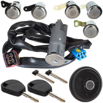 shumee Citroen Berlingo 00-03 kompletno stikalo za vžig + 5x vložki ključavnice + pokrov posode goriva KPL