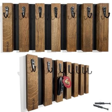 shumee Lesen obešalnik za ključe Lamele 40 cm rjave barve