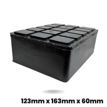 shumee Gumijasta blazinica (gumijasti blok) za avtomobilske dvigalke 123 mm x 163 mm x 60 mm