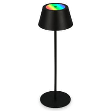 shumee RGB LED namizna svetilka brezžična črna IP44 za dom in zunanjo uporabo z USB-jem