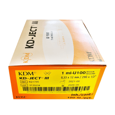 shumee Inzulinska brizga z zamenljivo iglo 1 ml U-100 G29 (0,33X12) KD-JECT III 100 kosov