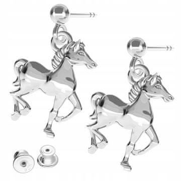 shumee Srebrni uhani s konji Pony Horse Konji Poniji Konji SREBRO 925