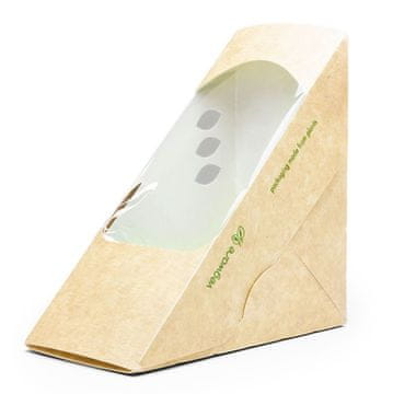 shumee Papirnata embalaža za sendviče 12,5 x 12,5 x 6,5 cm 50 kosov.