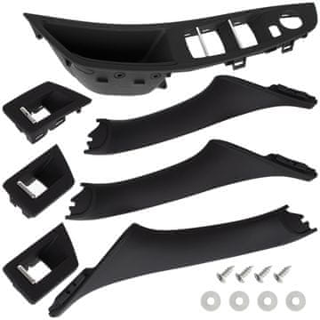 shumee BMW 5 F10 F11 09-17 komplet notranjih kljuk spredaj in zadaj 7 kom. SET ČRNI - 1 luknja