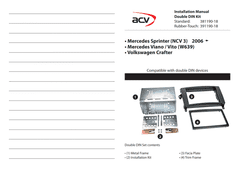 ACV Okvir radia 2 DIN Mercedes A (W169),B (C169),Viano,Vito (W639)