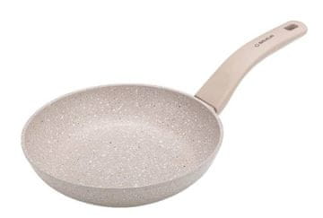 shumee Tradicionalna ponev z marmorno prevleko proti prijemanju GRANITA 28 cm, bež prevleka proti prijemanju, nedrseč ročaj