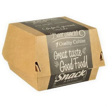 Papstar Škatla za burgerje Good Food 11,5 x 11 x 7 cm 50 kosov.