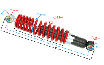 shumee Sprednji amortizer ATV 110 rdeč