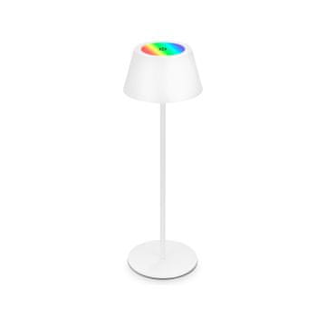shumee RGB LED namizna svetilka brezžična bela IP44 za dom in zunanjo uporabo z USB-jem