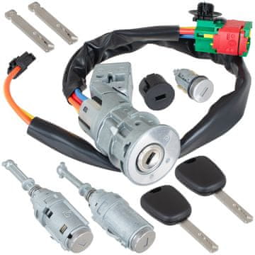 shumee Citroen C3 I 2002- komplet kontaktna ključavnica + 2x vložek ključavnice + vložek ključavnice prtljažnika 4 kom. Set