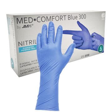 shumee Nitrilne rokavice L modre Ampri Blue 300 100 kosov