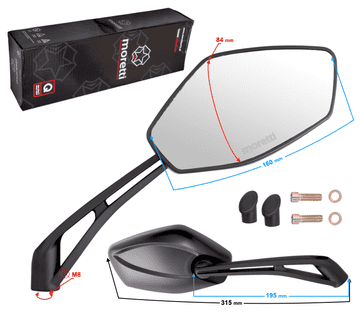 shumee Ogledala L+R (premer navoja 8mm) za skuter Firefox s homologacijo