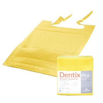 shumee Zobozdravstveni slinček z žepom 39 cm x 48 cm, rumena folija, 54 g DentixPro 50 kosov