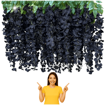 shumee 12x poročni girlanda iz umetnega gostega cvetja WISTERIA PREMIUM XXL