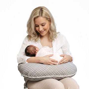 shumee Majhna blazina za dojenje v obliki rogljička - siv mak