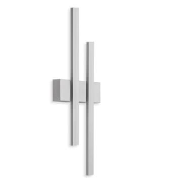 Telefunken 8W LED fasadna stenska svetilka, dekorativna, zunanja, 4000K, IP44, srebrna