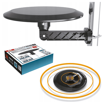 shumee Zunanja vsesmerna DVB-T2 MUX8 aktivna antena z ojačevalnikom, močna 32 dB