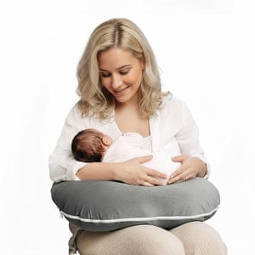 shumee Majhna žametna blazina za dojenje - temno siva
