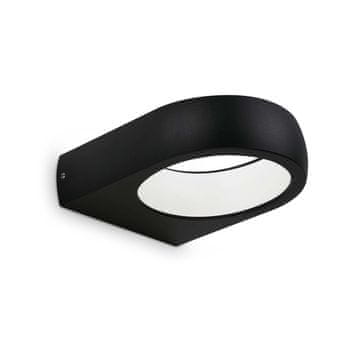 Telefunken LED zunanja stenska svetilka 7,5 W IP44, barva 4000 K, črna, ovalna, fasadna