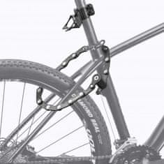 shumee Zložljiva ključavnica za kolo ROCKBROS (WD795) črna, kaljeno jeklo