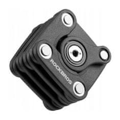 shumee Zložljiva ključavnica za kolo ROCKBROS (WD795) črna, kaljeno jeklo