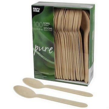 Papstar Lesene žlice 15,7 cm PURE 100 kosov.