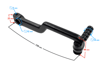 shumee Ročica za zagon 4T skuterja / črna