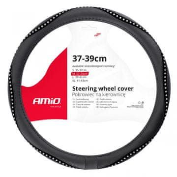 AMIO Prevleka za avtomobilski volan M 37-39cm SWC-34-M AMIO-02807