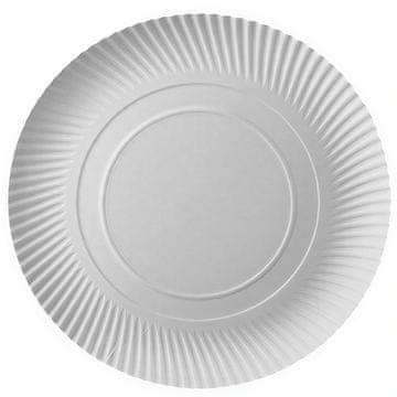 Papstar Beli okrogli papirnati krožniki 32 cm 10 kosov.