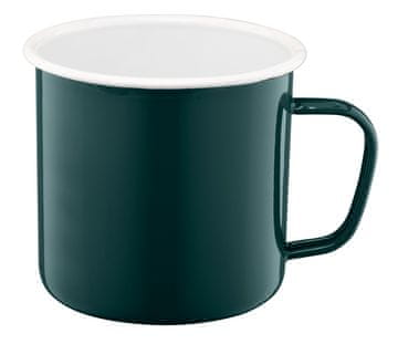 shumee Emajliran vrček ROBERTO z ročajem 1,2 l 1200 ml 12 cm zelena turkizna