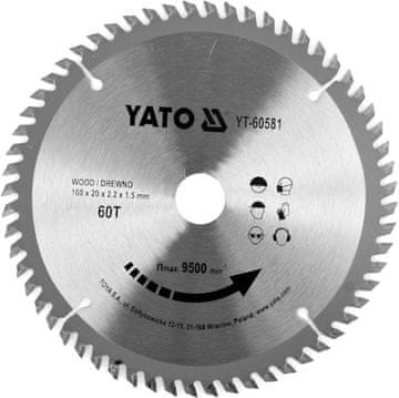 shumee WIDIA REZALNO LISTJE ZA LES 160X60TX20MM YT-60581 YATO
