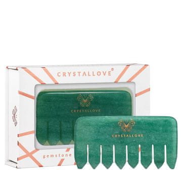 CRYSTALLOVE CRYSTALLOVE masažni glavnik za lasišče z aventurinom