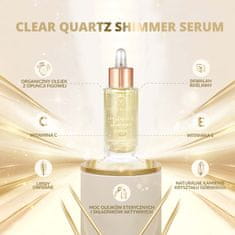 CRYSTALLOVE CRYSTALLOVE Prozoren kremenčev svetleč serum - serum za obraz s kamnitim kristalom in bodičasto hruško