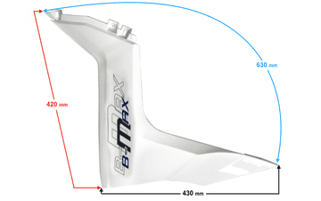 shumee Ohišje spredaj desno belo za skuter B-Max