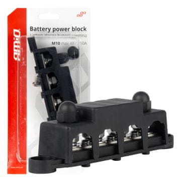 AMIO Ozemljitveni razdelilni blok minus zbiralka M10 12V - 48V 250A AMIO-03811