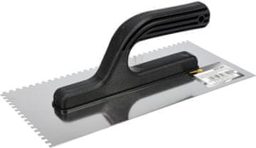 shumee Nerjaveča jeklena gladilka za omet 270 x 125 mm, zobje 4 x 4 mm 06740 VOREL