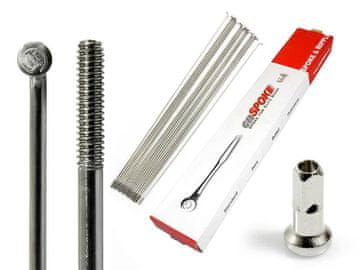 shumee Komplet 18 naper iz nerjavečega jekla CnSpoke STD14, srebrne barve + niple