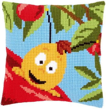 shumee Komplet za vezenje z vzorcem - Blazina - Gucio na jabolku