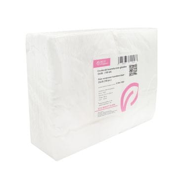 shumee Gladki netkani kozmetični robčki, beli, 25 cm x 38 cm, 100 kosov.