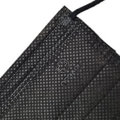 shumee Črna kirurška maska z elastiko tip IIR Opharm 50 kosov