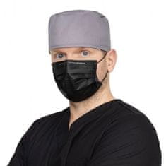 shumee Črna kirurška maska z elastiko tip IIR Opharm 50 kosov