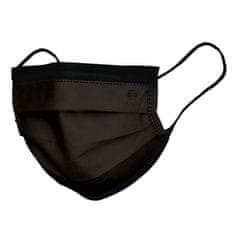 shumee Črna kirurška maska z elastiko tip IIR Opharm 50 kosov