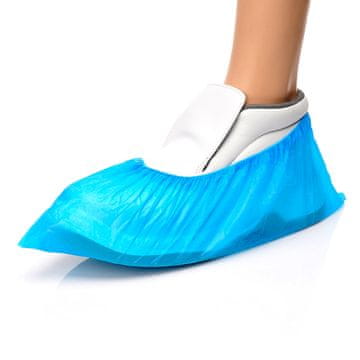 shumee Kratki plastični prevleki za čevlje, modri, 100 kosov (50 parov)
