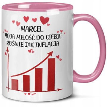 shumee SKODELICA VALENTINOVO DARILO ZA NJENO PUNCEV IN ŽENO ROZA INFLATION + IME